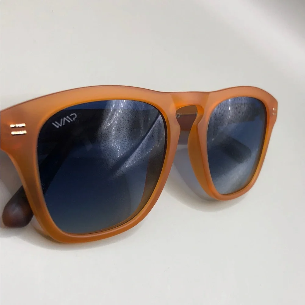 WMP Wear me Pro Dash Sunset Orange Square Polarized Sunglasses 51-22-148 UNISEX